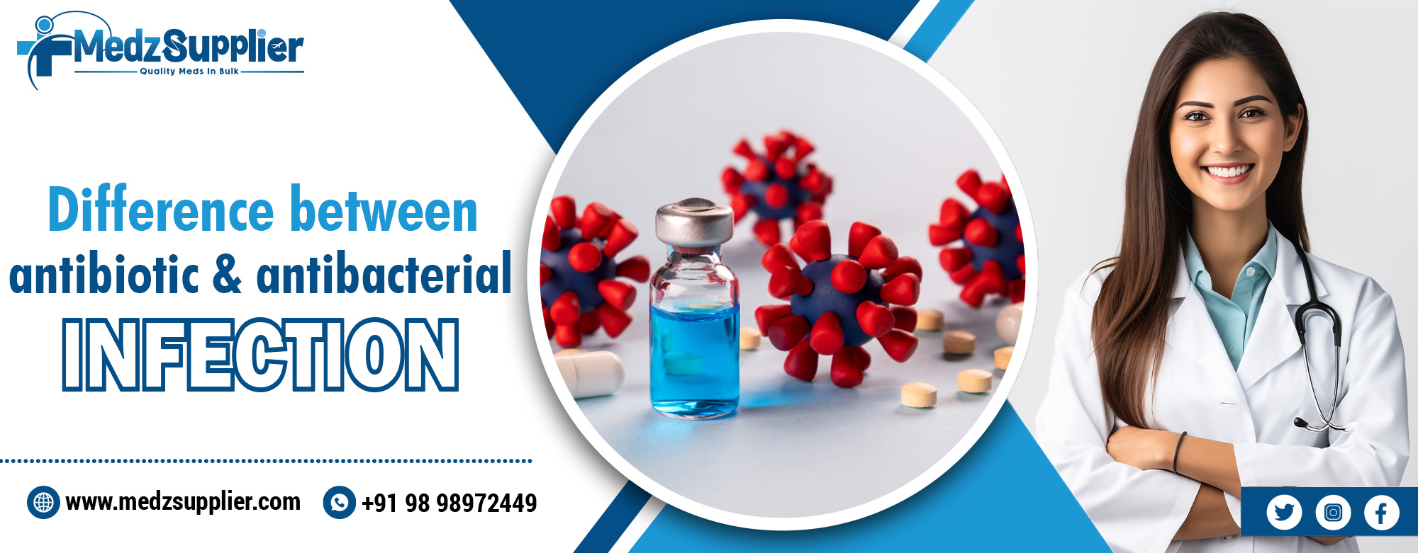 Difference between antibiotic and antibacterial infection