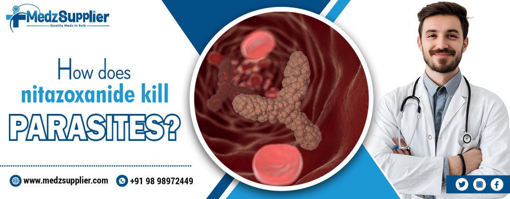 How does nitazoxanide kill parasites