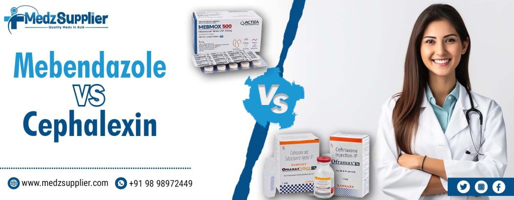 Difference Between Ceftriaxone, Mebendazole & Cephalexin